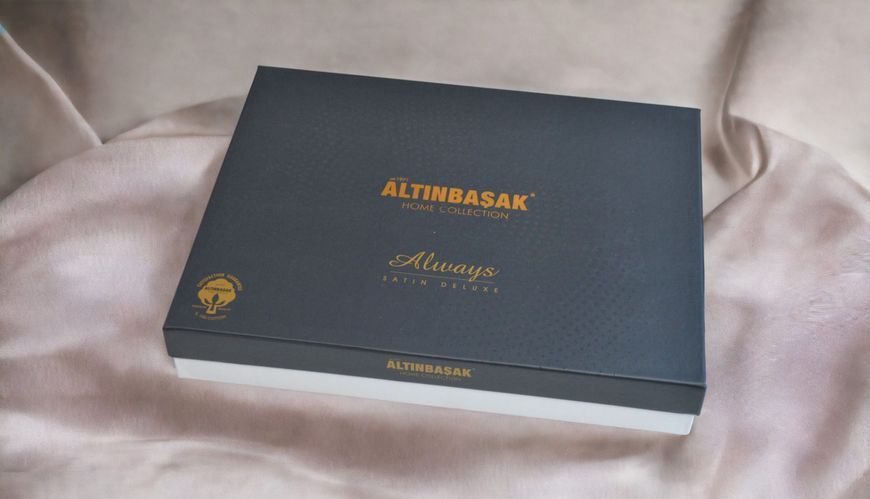 Постільна білизна Altinbasak Satin полуторний Always Gris 40778-К фото