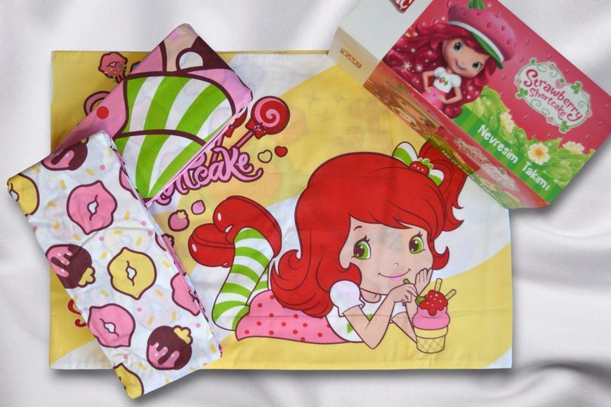 Подростковое постельное белье TAC Disney полуторный ранфорс Strawberry Shortcake Cute 41208-К фото