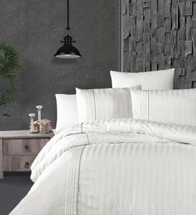 Постільна білизна First Choice Deluxe Satin євро Modalife White 21176-К фото