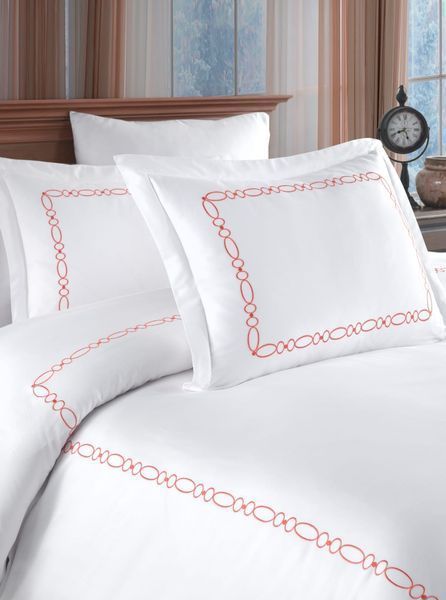 Комплект постільної білизни євро розмір Maribor Exclusive Satin Lilyana Red 40881-К фото