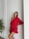 Мусліновий костюм-піжама Сорочка + Шорти, червоний S/M 167p фото 4