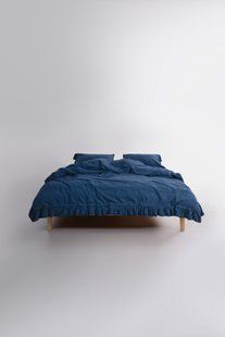 Постільна білизна Limasso Stonewashed Ranforse євро Sicilia Dress Blue 41625-К фото