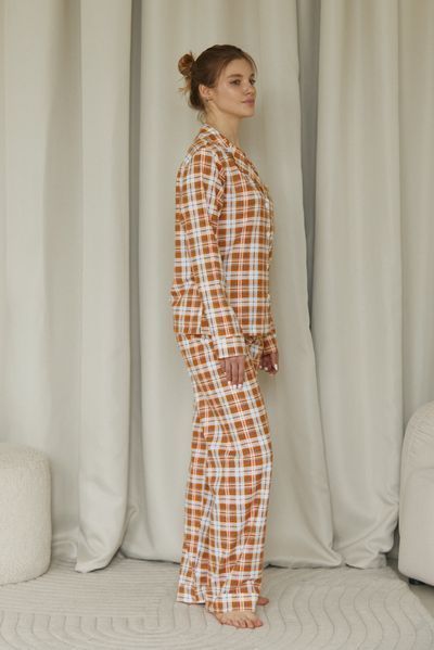 Піжамний фланелевий костюм з брюками Pumpkin (XS) FL0057-99-69 фото