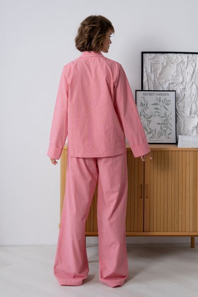 Піжамний бавовняний костюм з брюками Red Plaid (XL/XXL) HL0073-31-69 фото