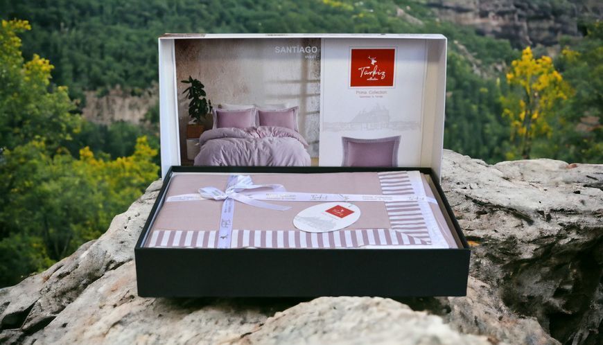 Постельное белье евро размер Turkiz Prima Santiago Violet 40492-К фото