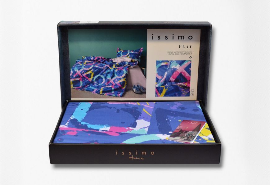 Комплект постільної білизни Issimo Digital Satin Play полуторний 41093-К фото