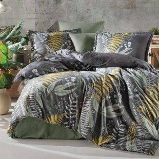 Постільна білизна євро розмір Clasy Premium Satin Botanica 1005167 фото