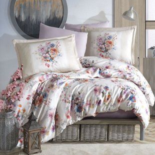 Комплект постільної білизни Clasy Digital Satin Farya євро 1009907 фото