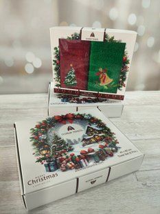 Подарунковий набір новорічних рушників 40х60 см 2шт. Merry Christmas Set 12 1002242 фото