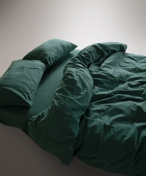 Постельное белье Limasso Stonewashed Ranforse евро Dark Green 21421-К фото