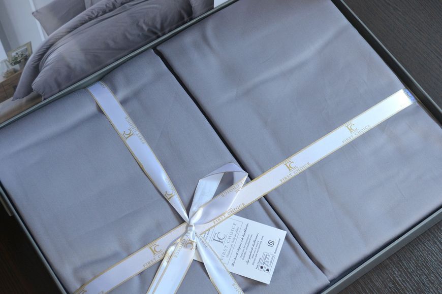 Постельное белье First Choice Cotton Satin евро Snazzy Quick Silver 21228-К фото
