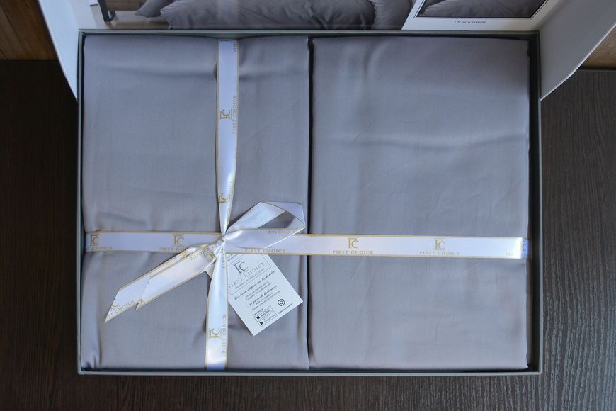 Постельное белье First Choice Cotton Satin евро Snazzy Quick Silver 21228-К фото