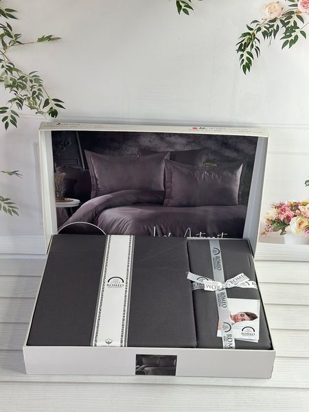 Постільна білизна Romeo Home Jacquard Satin Ramses Grey розмір євро 6091 фото