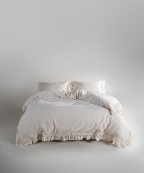 Постельное белье Limasso Stonewashed Francesca размер евро Cream 40964-К фото