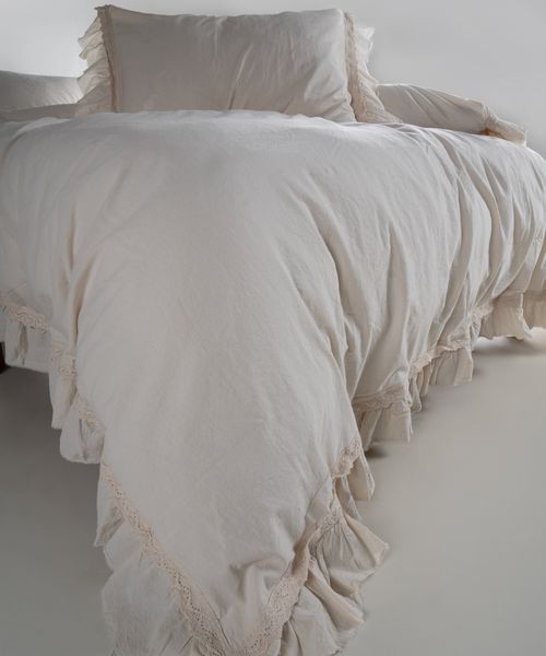 Постельное белье Limasso Stonewashed Francesca размер евро Cream 40964-К фото