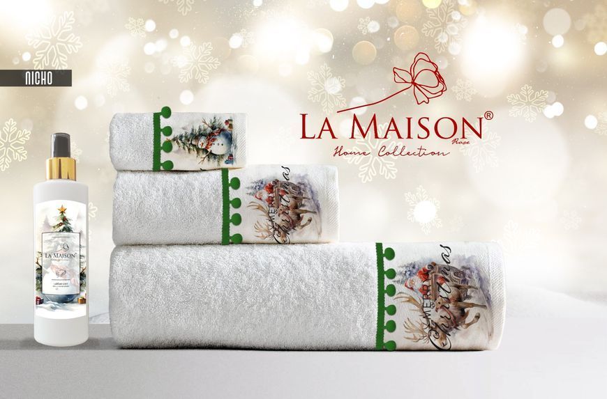 Подарочный набор полотенец La Maison 3 шт с ароматом Nicho 30482-К фото