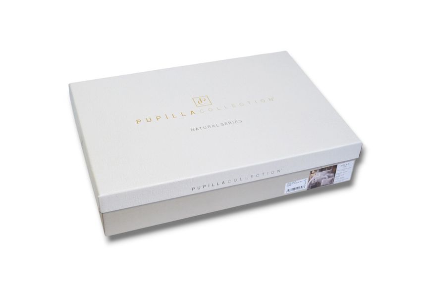 Комплект постільної білизни Pupilla Muslin євро Milla Ekru 41402-К фото