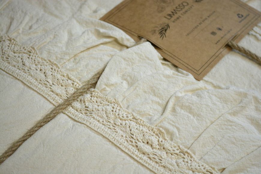 Постельное белье Limasso Stonewashed Francesca размер евро Cream 40964-К фото
