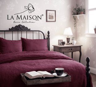 Постельное белье La Maison вареный хлопок размер евро Mariella Cerry 41144-К фото