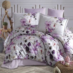 Комплект постільної білизни Clasy Digital Satin Nora євро 1009909 фото