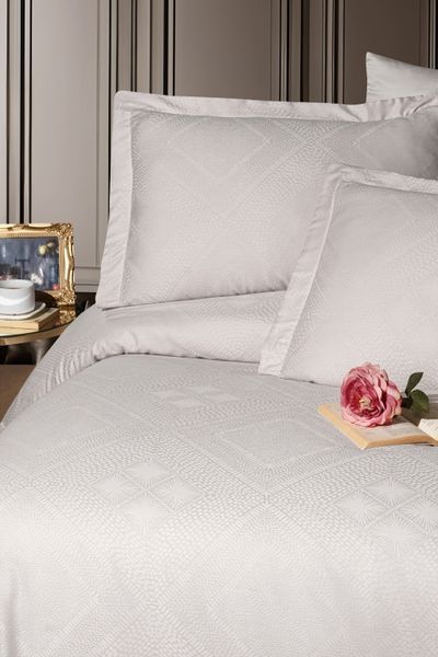 Постельное белье First Choice Jacquard Satin евро Etnic Beige 15090-К фото
