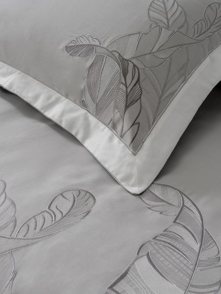 Постельное белье Dantela Vita сатин с вышивкой евро Feel Gri 41477-К фото