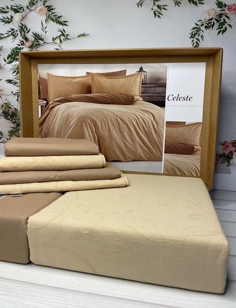 Постільна білизна Romeo Home Poplin Jacquard Celeste розмір євро 1010 фото
