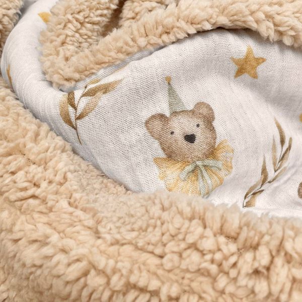 Детский плед муслин на меху Teddy Мишки 7023730 фото