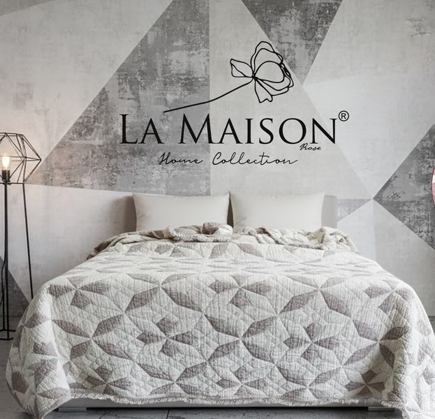 Муслінове покривало La Maison 220 х 240 см. Leva Beige бежевий 34382-К фото