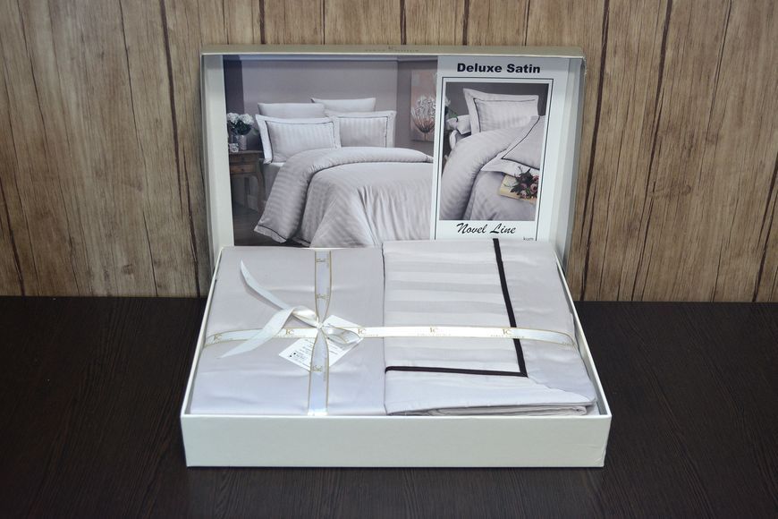 Постільна білизна First Choice Deluxe Satin євро Novel Line Sand 21185-К фото