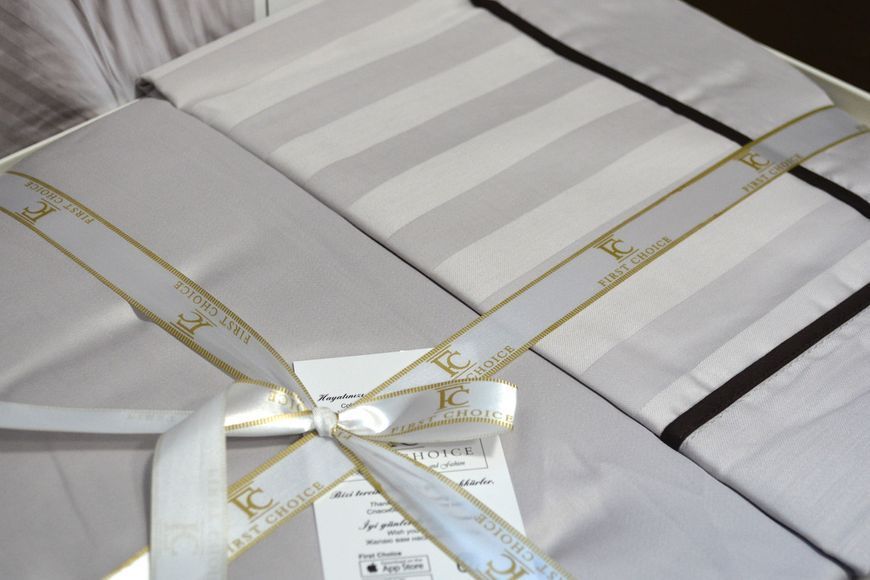 Постільна білизна First Choice Deluxe Satin євро Novel Line Sand 21185-К фото