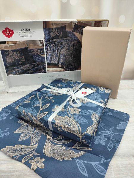 Постільна білизна сімейний розмір Cotton Box Lux Satin Noctelle Bej 1001149 фото