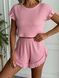 Домашній костюм-піжама Футболка + Шорти пудра S/M 174p фото 2