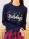 Лонгслів жіночий Happy Holidays, синій S LW212XL фото 2
