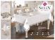 Велюрова скатертина Selin Gizem Set 160&times;350+12 серветок бежева 33092-1-К фото 1