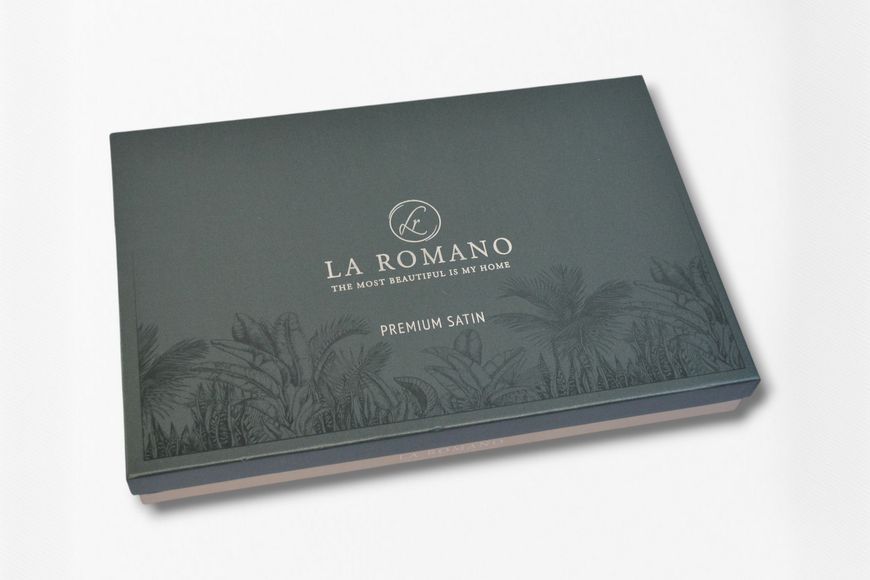Постільна білизна євро розмір La Romano Premium Satin Reneta Green 41115-К фото