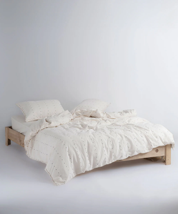 Постільна білизна Limasso Stonewashed Ranforse євро Encorte Snow White 40749-К фото