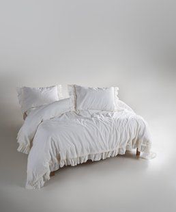 Постільна білизна Limasso Stonewashed Francesca розмір євро Snow Whit 40963-К фото
