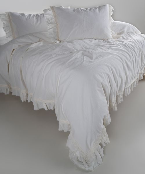 Постільна білизна Limasso Stonewashed Francesca розмір євро Snow Whit 40963-К фото