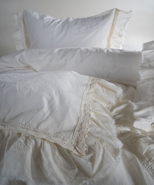 Постільна білизна Limasso Stonewashed Francesca розмір євро Snow Whit 40963-К фото