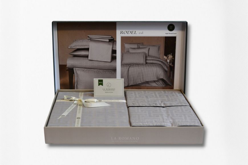 Постельное белье евро размер La Romano Premium Satin Rodel Ash 41116-К фото